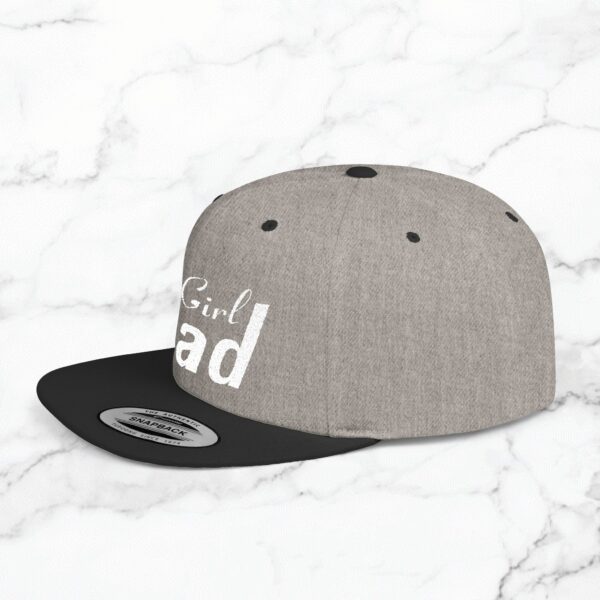 Girl Dad Flat Bill Snapback Hat, Perfect Gift for Father's Day, Trendy Dad Hat, Gifts for New Dads, Casual Wear, Stylish Accessories - Image 15