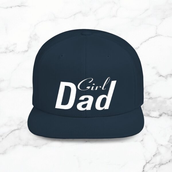 Girl Dad Flat Bill Snapback Hat, Perfect Gift for Father's Day, Trendy Dad Hat, Gifts for New Dads, Casual Wear, Stylish Accessories - Image 4