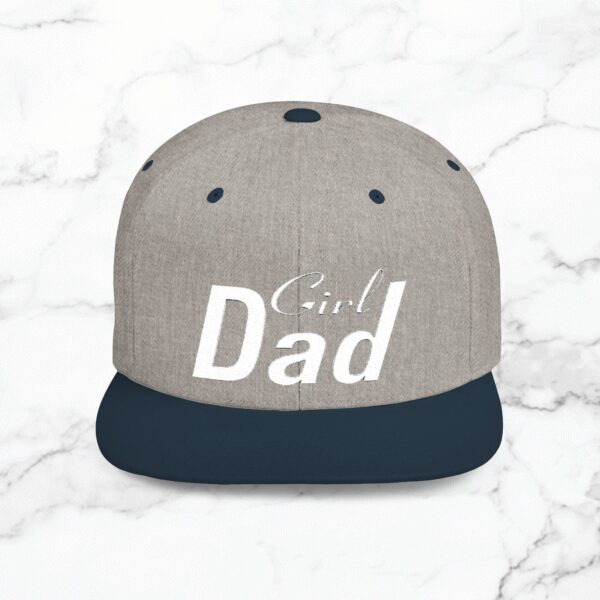 Girl Dad Flat Bill Snapback Hat, Perfect Gift for Father's Day, Trendy Dad Hat, Gifts for New Dads, Casual Wear, Stylish Accessories - Image 7