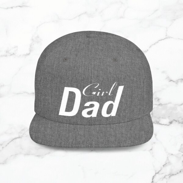 Girl Dad Flat Bill Snapback Hat, Perfect Gift for Father's Day, Trendy Dad Hat, Gifts for New Dads, Casual Wear, Stylish Accessories