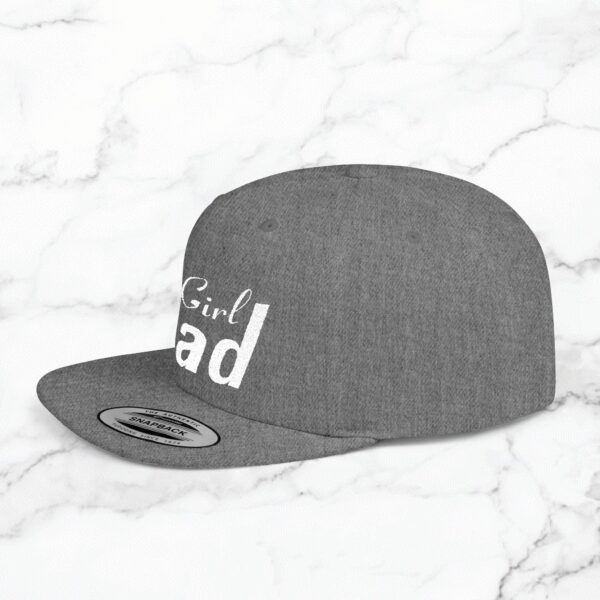 Girl Dad Flat Bill Snapback Hat, Perfect Gift for Father's Day, Trendy Dad Hat, Gifts for New Dads, Casual Wear, Stylish Accessories - Image 3