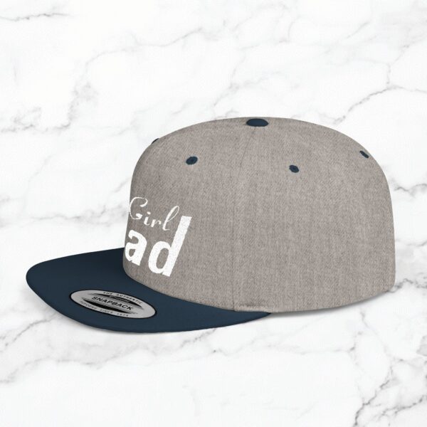 Girl Dad Flat Bill Snapback Hat, Perfect Gift for Father's Day, Trendy Dad Hat, Gifts for New Dads, Casual Wear, Stylish Accessories - Image 9
