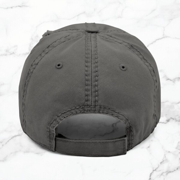 Distressed Hat with Heart Embroidery, Casual Style, Perfect Gift, Everyday Wear, Trendy Headwear - Image 2