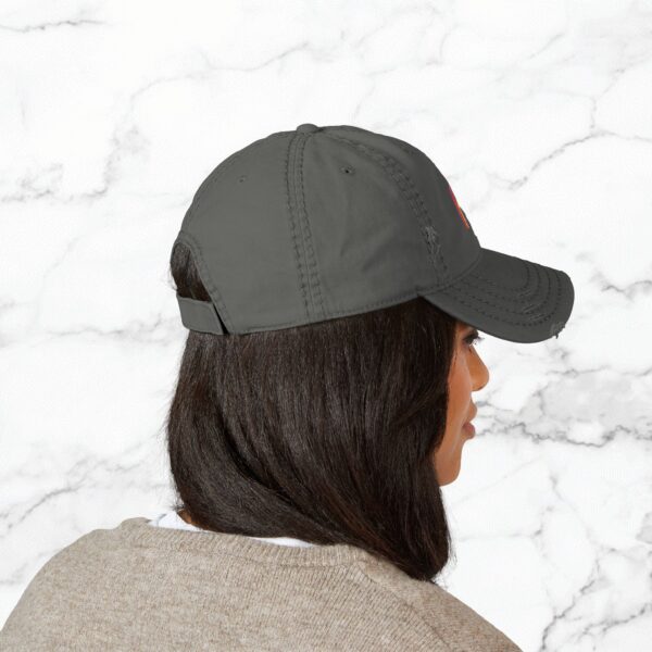 Rainbow Embroidered Distressed Hat, Trendy Baseball Cap for Men & Women, Gift for Mother's Day, Summer Accessory, Casual Style - Image 4