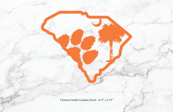 Clemson Paw South Carolina Palm Tree Decal/Sticker