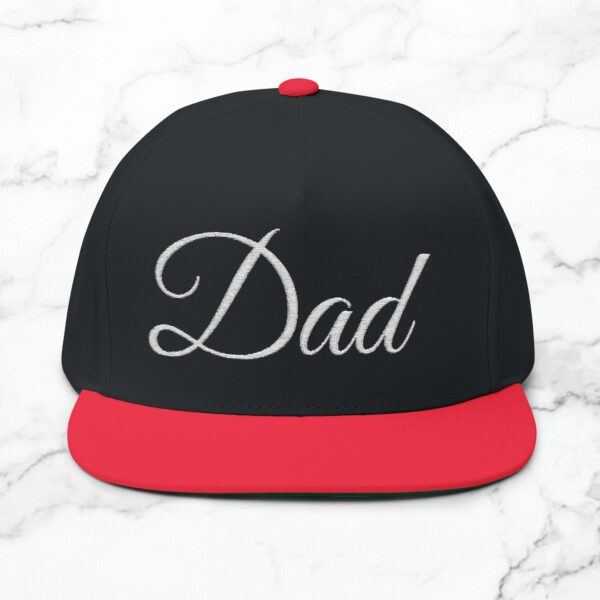 Custom Dad Flat Bill Cap, Embroidered Hat for Father's Day, Gift for Dad, Adjustable Snapback, Casual Wear - Image 17