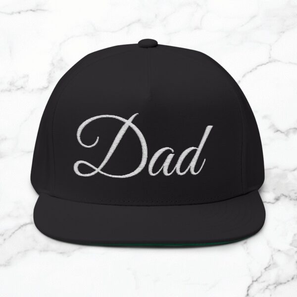 Custom Dad Flat Bill Cap, Embroidered Hat for Father's Day, Gift for Dad, Adjustable Snapback, Casual Wear - Image 9
