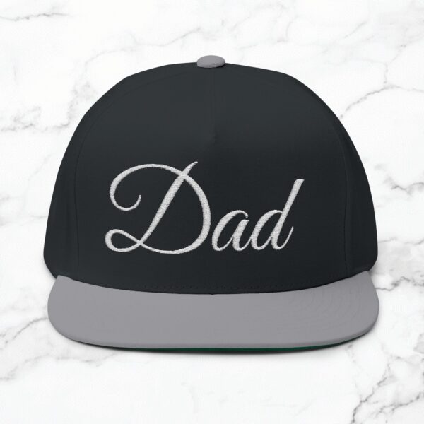 Custom Dad Flat Bill Cap, Embroidered Hat for Father's Day, Gift for Dad, Adjustable Snapback, Casual Wear - Image 13